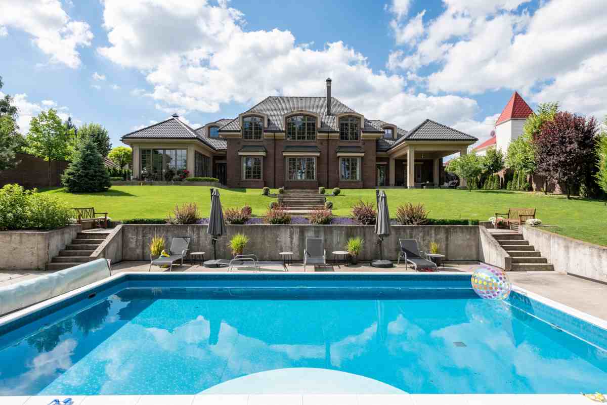 A beautiful pool in a house